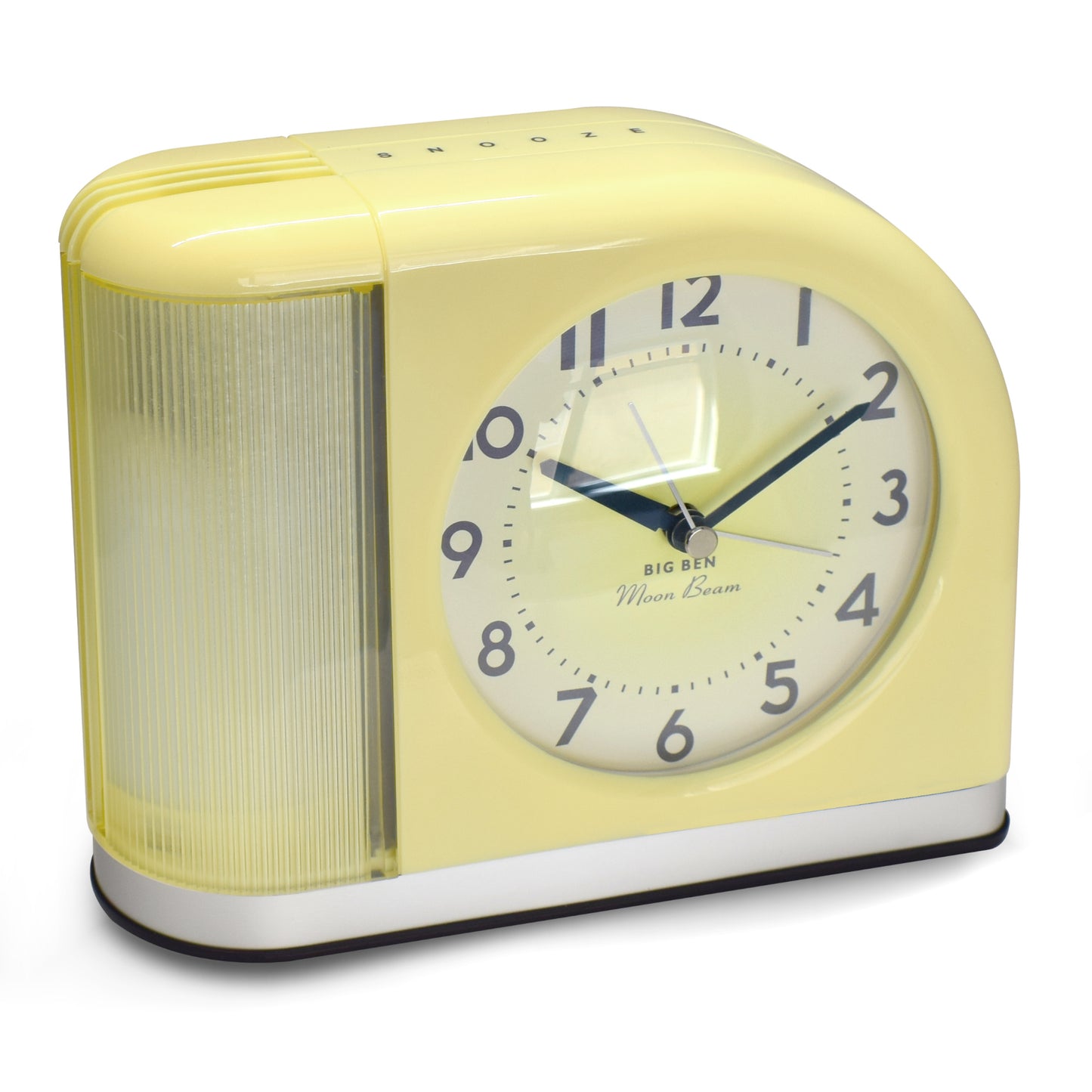 Westclox Moonbeam Yellow Retro Alarm Clock with USB Charging