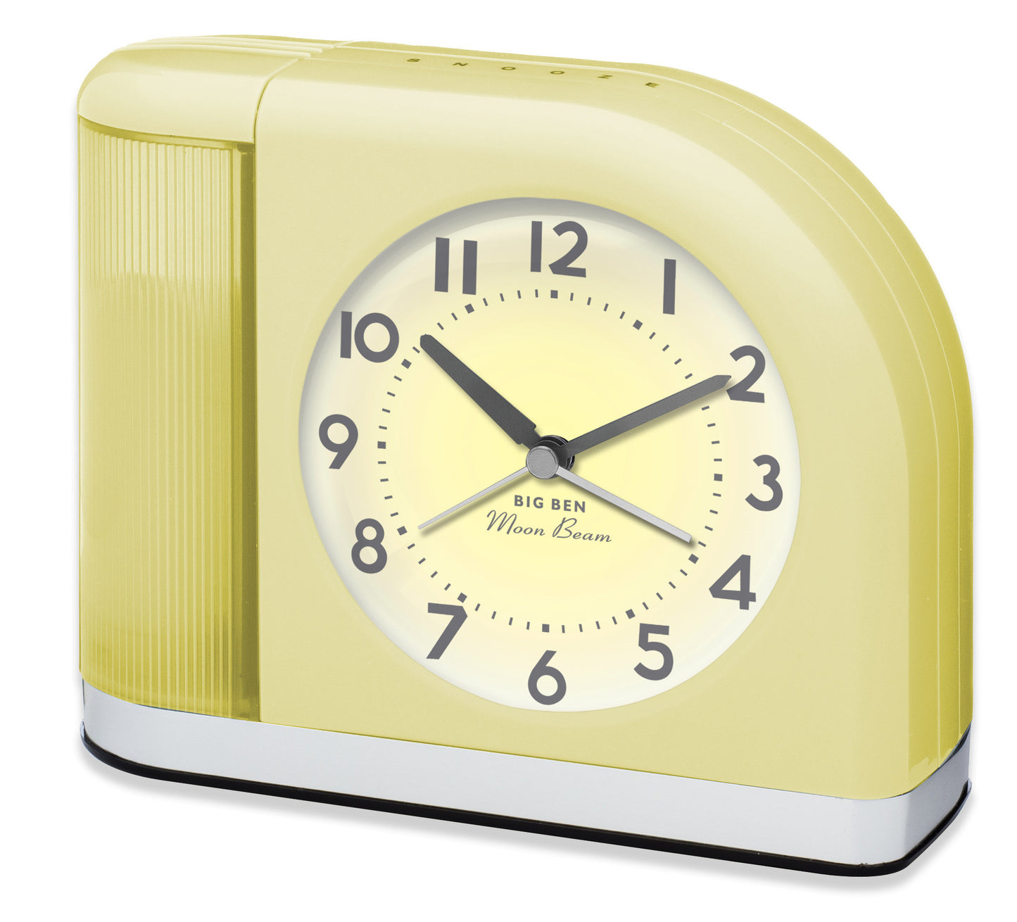 Westclox Moonbeam Yellow Retro Alarm Clock with USB Charging