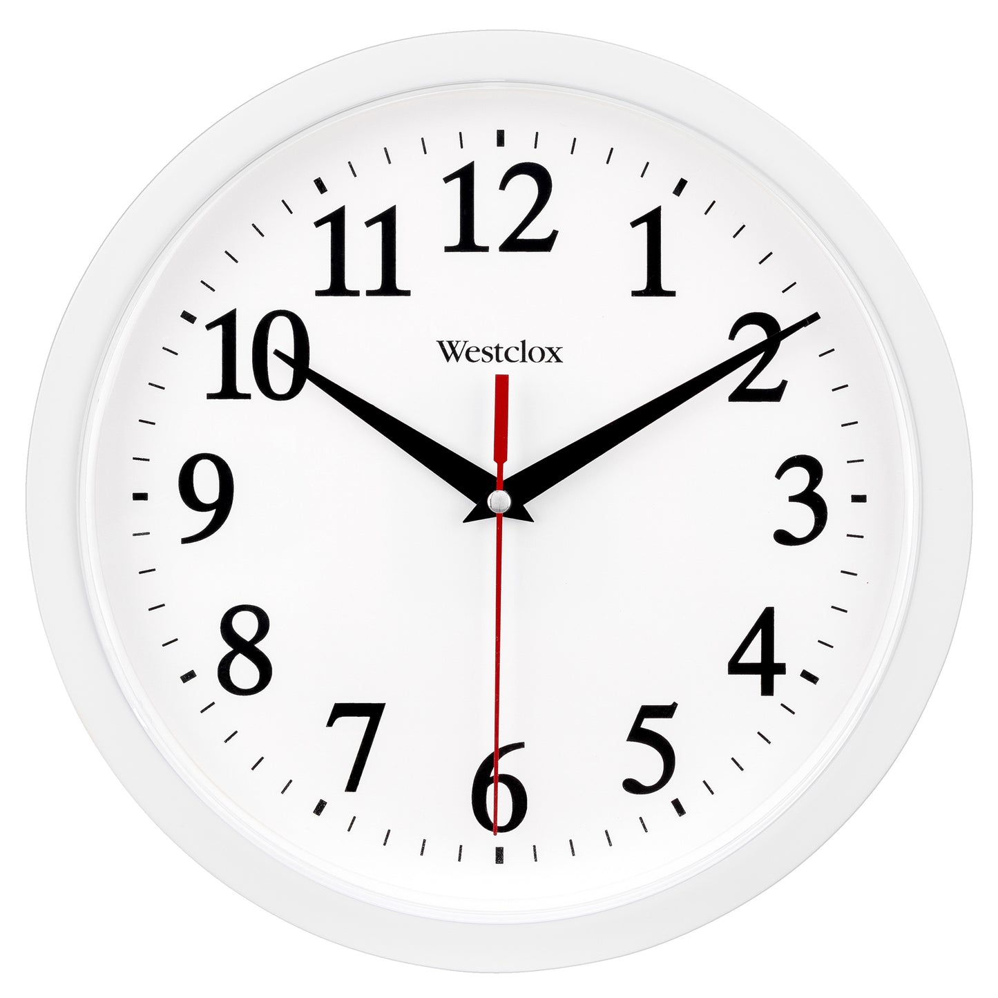 Westclox 9.75" Basic White Wall Clock – Easy-to-Read Dial