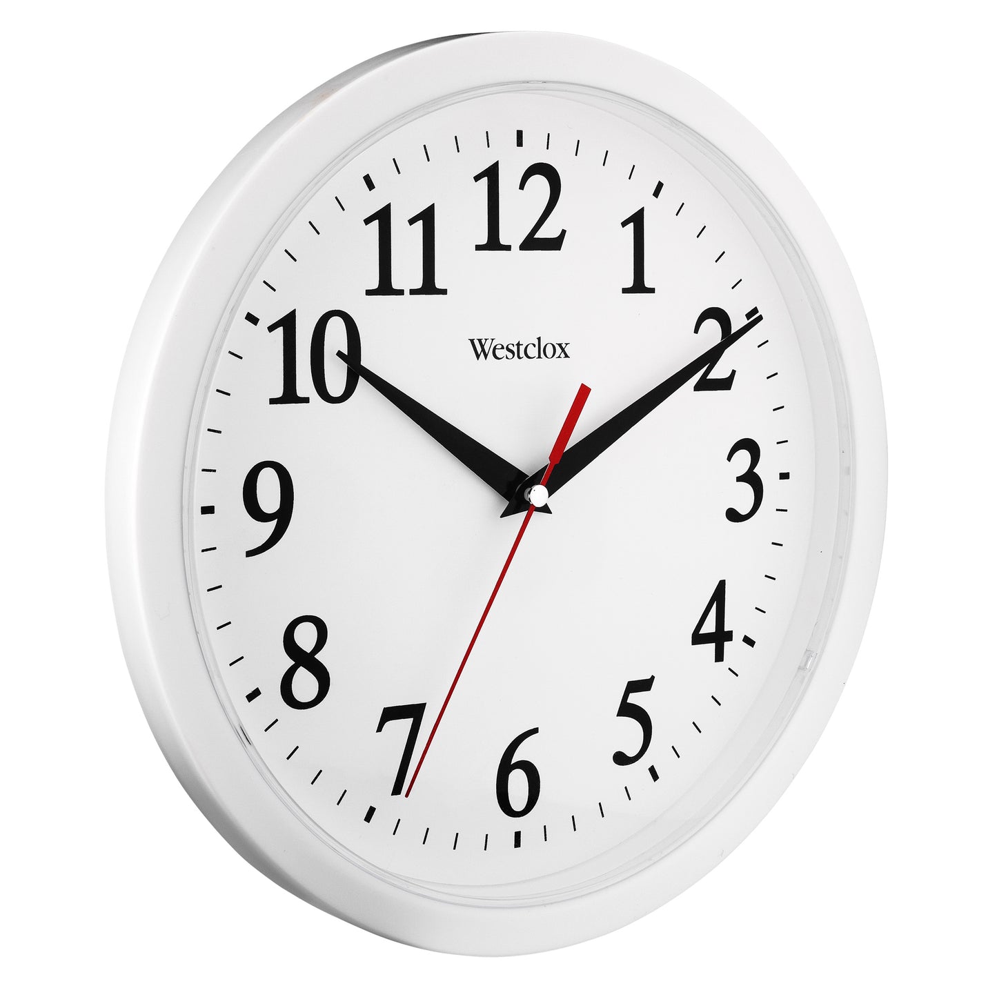 Westclox 9.75" Basic White Wall Clock – Easy-to-Read Dial