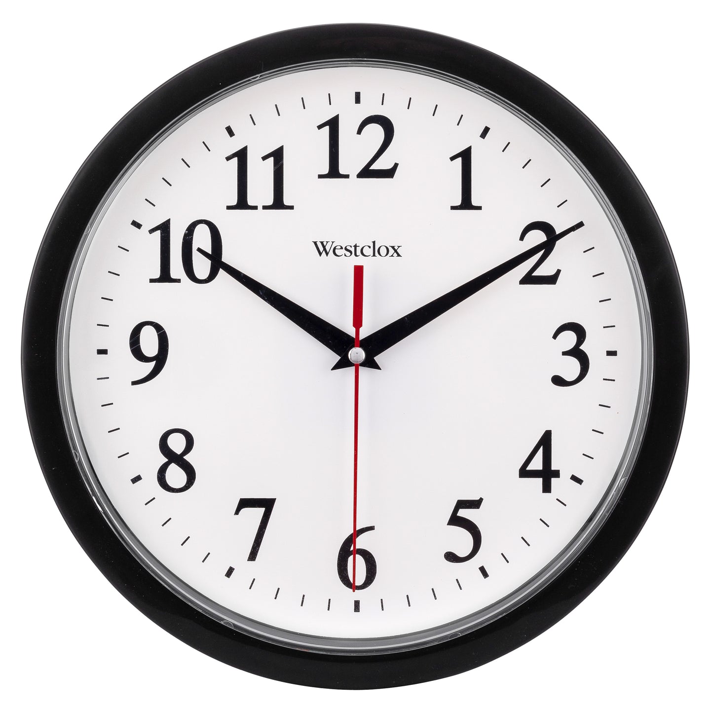 Westclox 9.75" Basic Black Wall Clock – Easy-to-Read Dial
