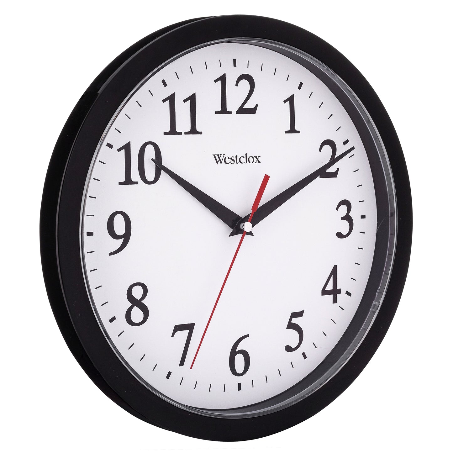 Westclox 9.75" Basic Black Wall Clock – Easy-to-Read Dial