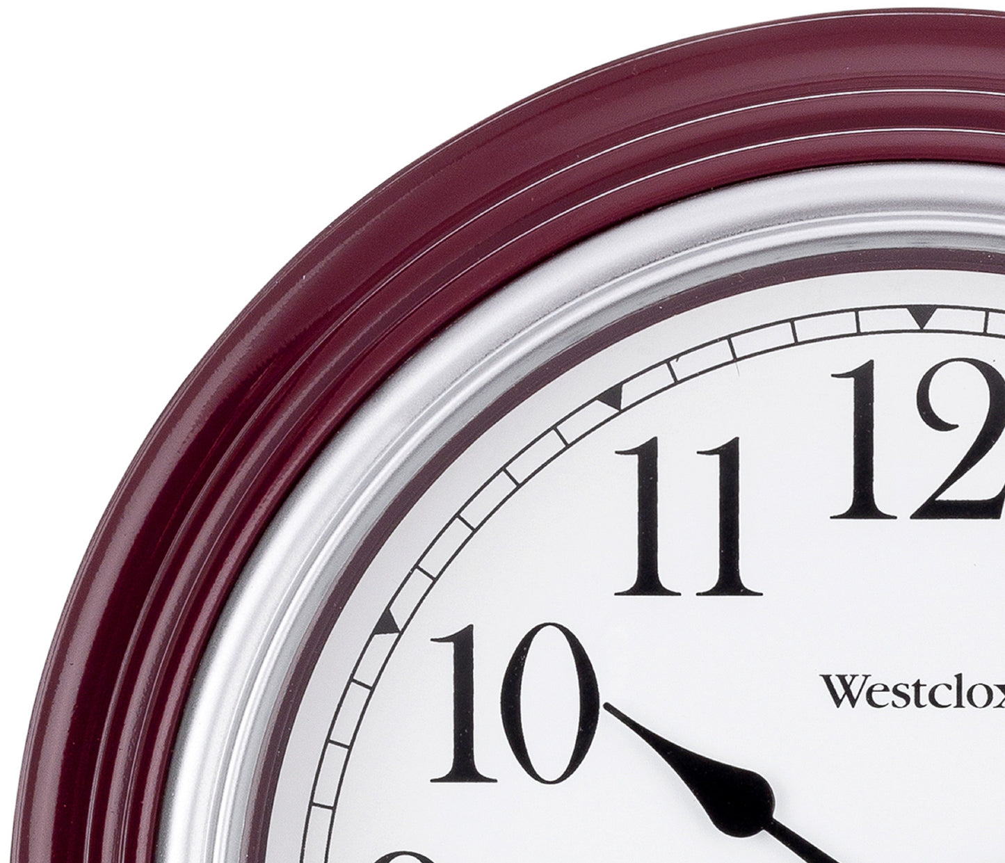 Westclox 8.5" Round Wall Clock Burgundy 46983