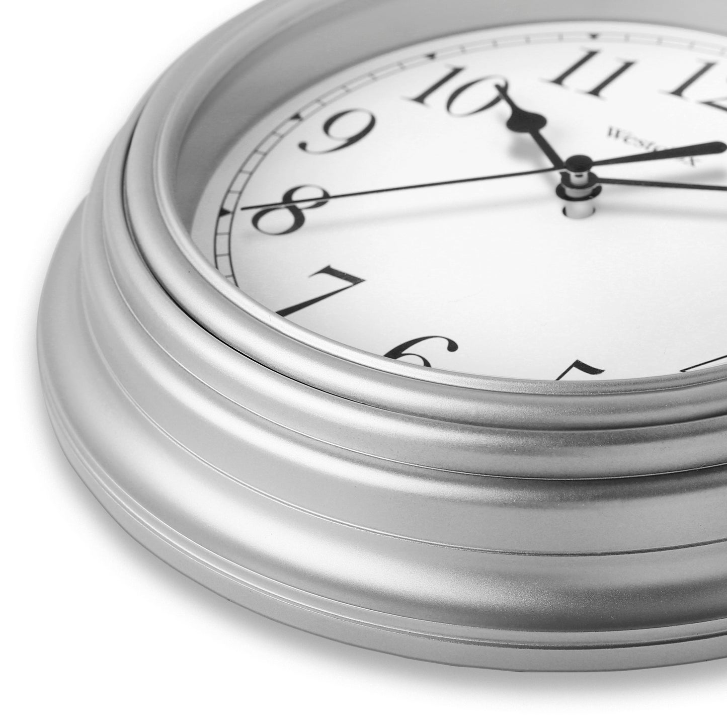 Westclox 9" Basic Silver Wall Clock – Easy-to-Read Dial