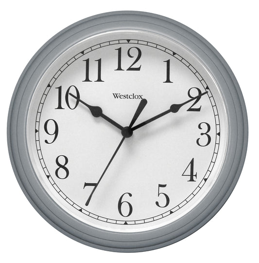 Westclox 8.5" Round Wall Clock Silver 46984