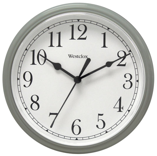 Westclox 8.5" Round Wall Clock Silver 46984