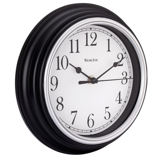 Westclox 8.5" Round Wall Clock Black 46991A