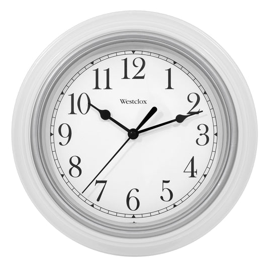 Westclox 8.5" Round Wall Clock White 46994A