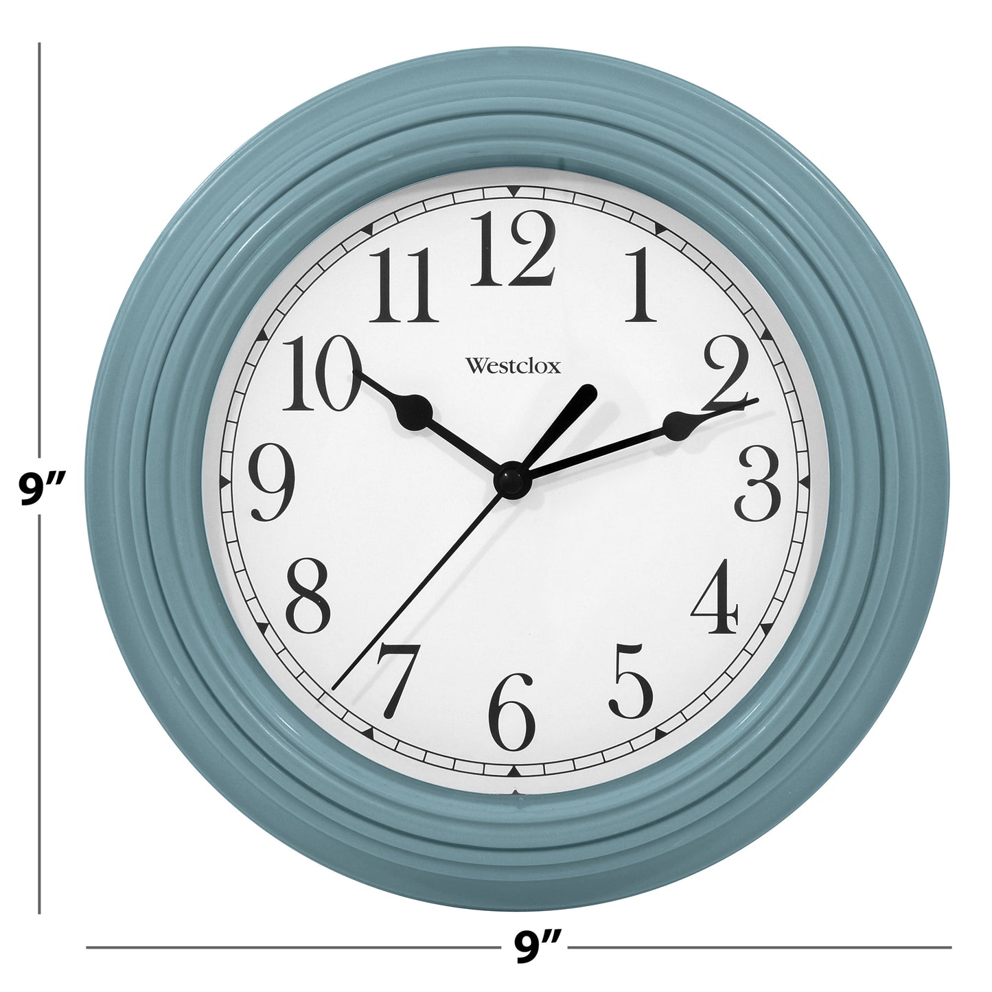 Westclox 9" Round Wall Clock Sea Fog Blue 46994SF