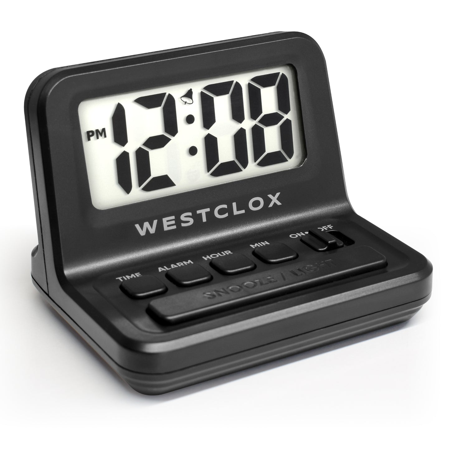 Westclox Celebrity Glo-Clox Black Compact Travel Alarm Clock 47538A