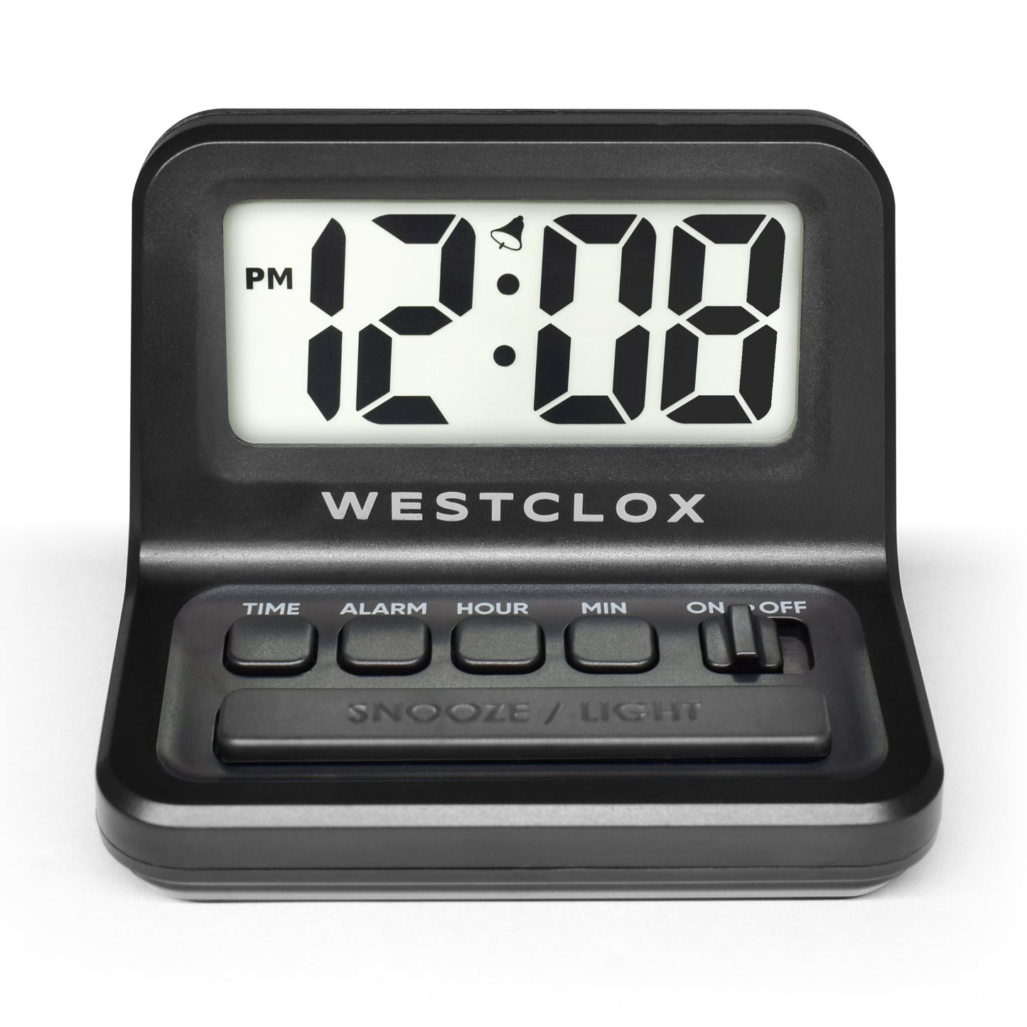 Westclox Celebrity Glo-Clox Black Compact Travel Alarm Clock 47538A