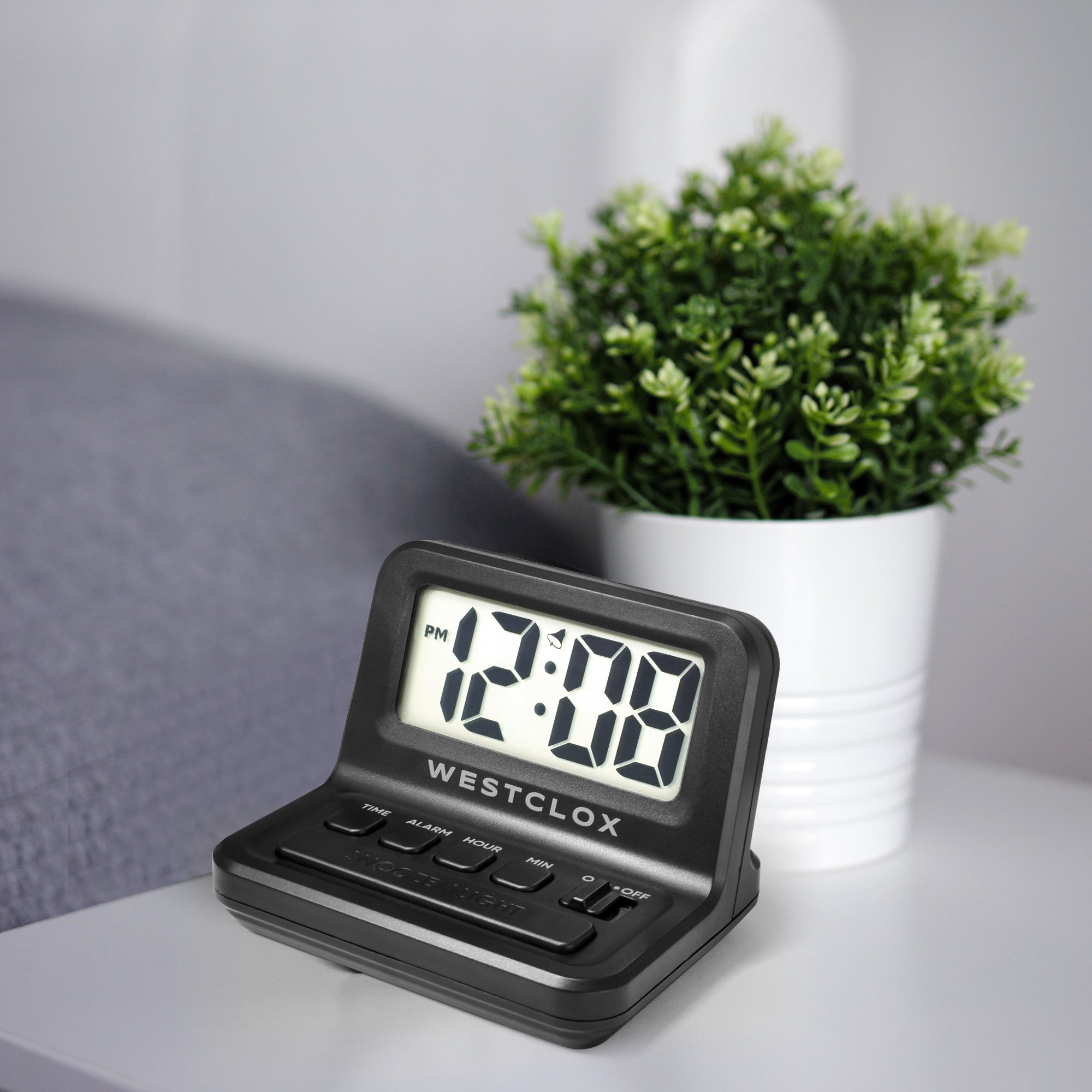 Westclox LCD Alarm Clock, 0.9