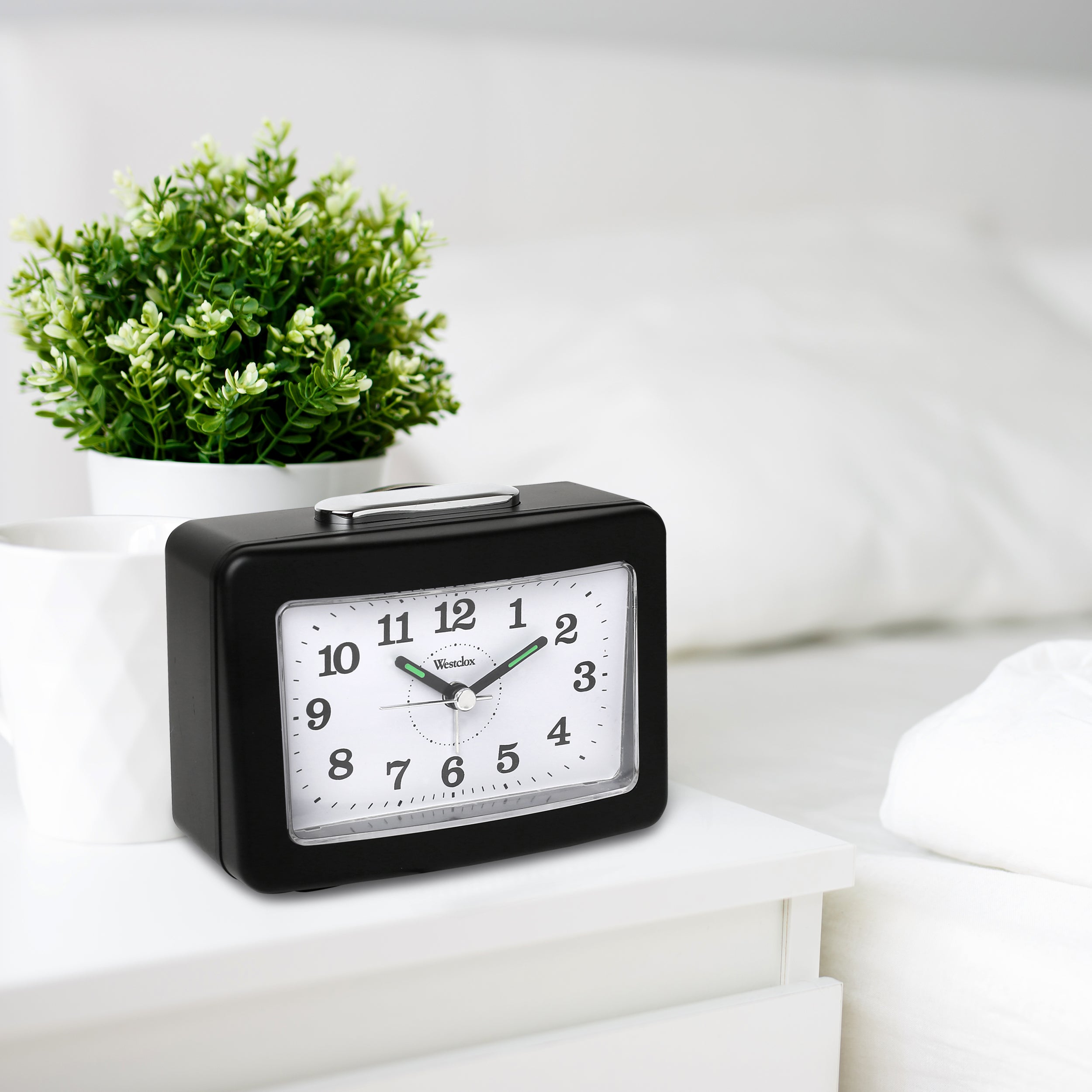 Westclox Rectangle Alarm Clock, Quiet, Dial Light, Loud Alar – The