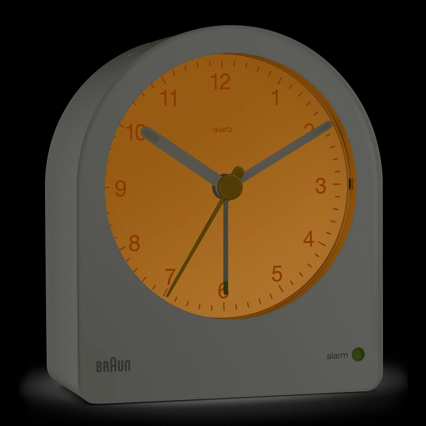 Braun BC22 Analogue Alarm Clock – Continuous Backlight & Quiet Quartz (Grey)