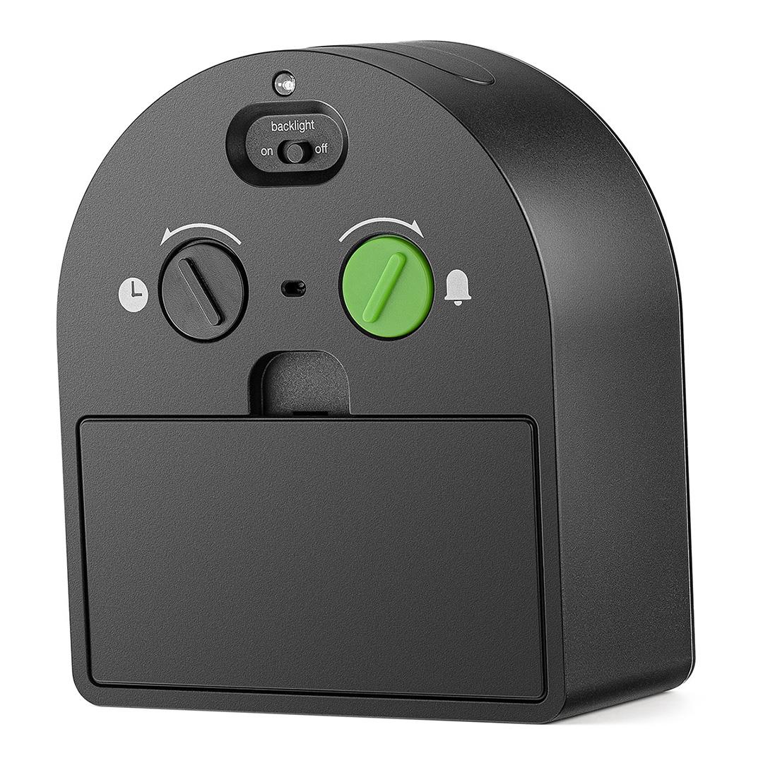 Braun BC22 Analogue Alarm Clock – Continuous Backlight & Quiet Quartz (Black)