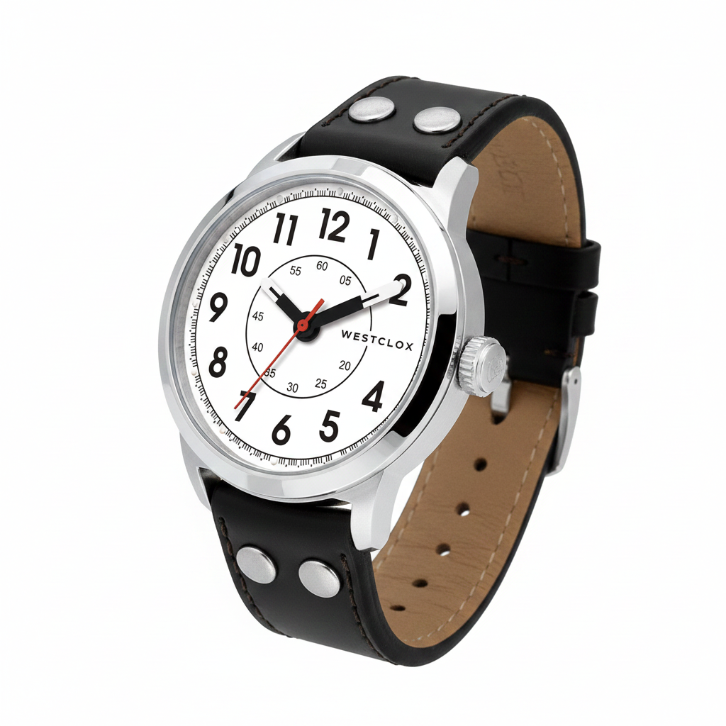 Westclox 51005 Classic Analog Watch – Bold Easy-to-Read Dial with Black Strap