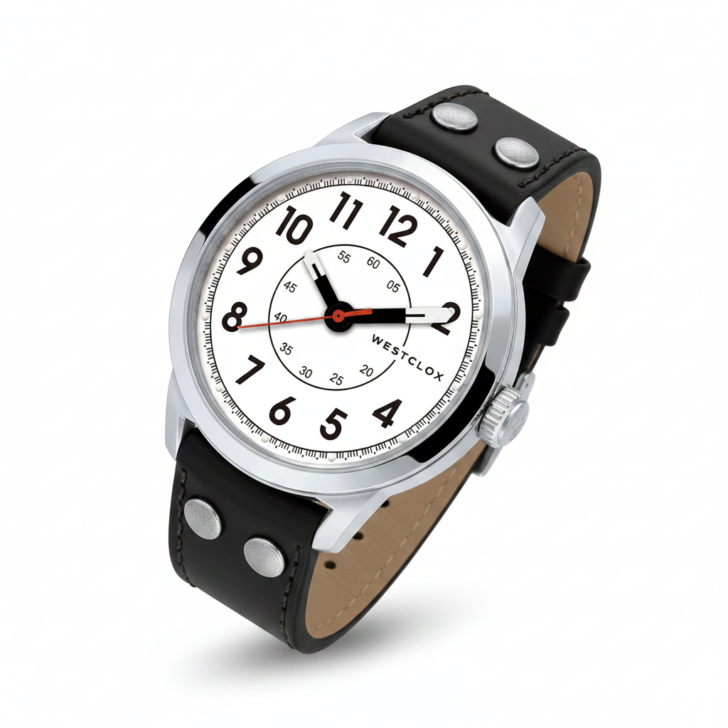 Westclox 51005 Classic Analog Watch – Bold Easy-to-Read Dial with Black Strap