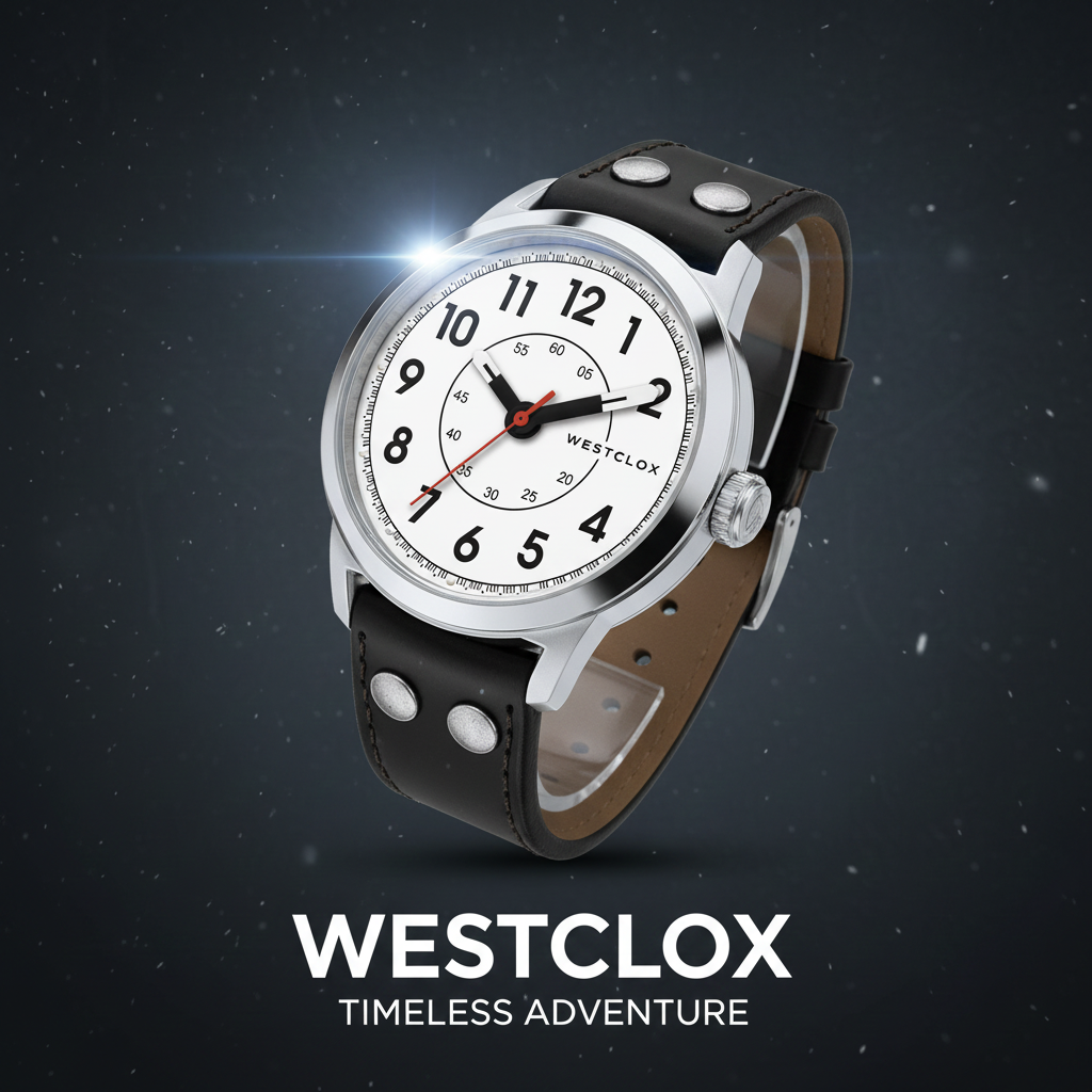 Westclox 51005 Classic Analog Watch – Bold Easy-to-Read Dial with Black Strap