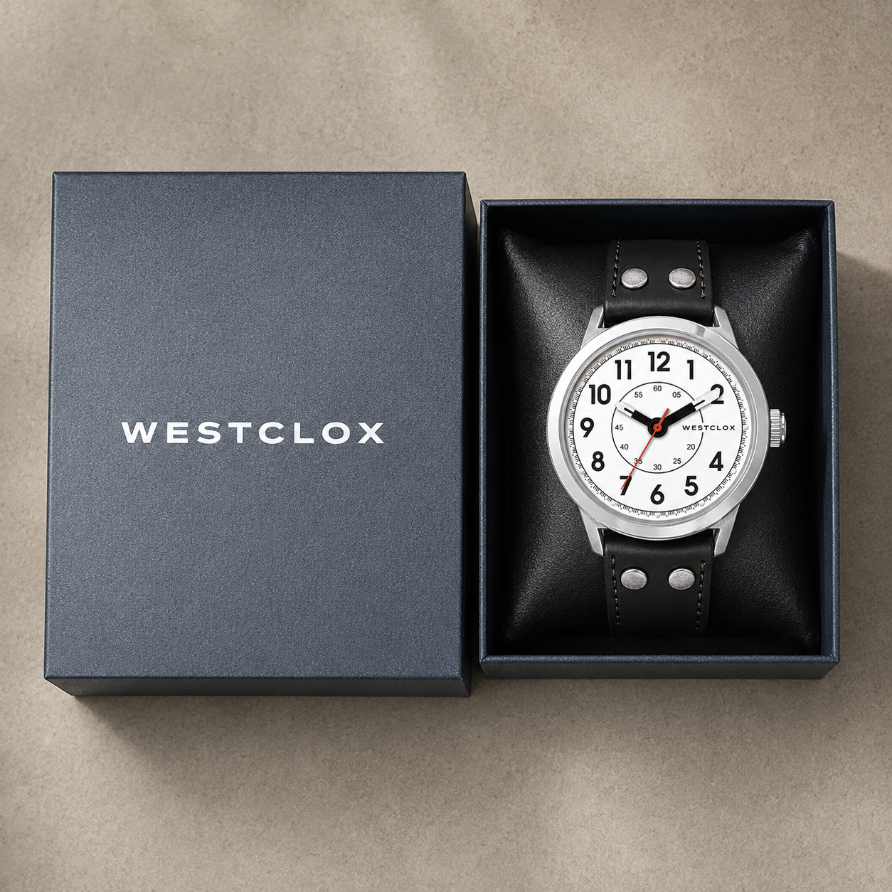 Westclox 51005 Classic Analog Watch – Bold Easy-to-Read Dial with Black Strap