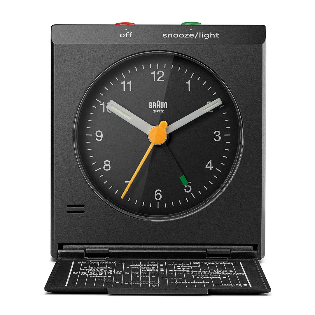 Braun BC05B Classic Travel Analogue Alarm Clock – Compact Folding