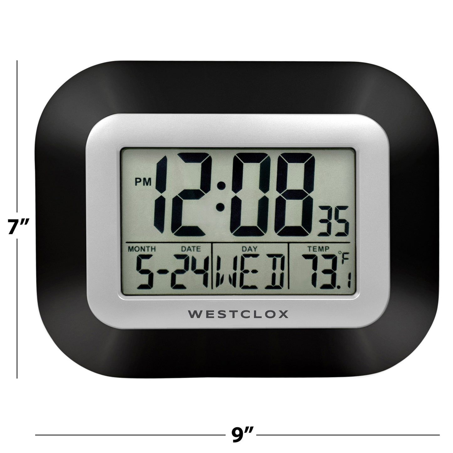 LCD Square Alarm Wall Clock