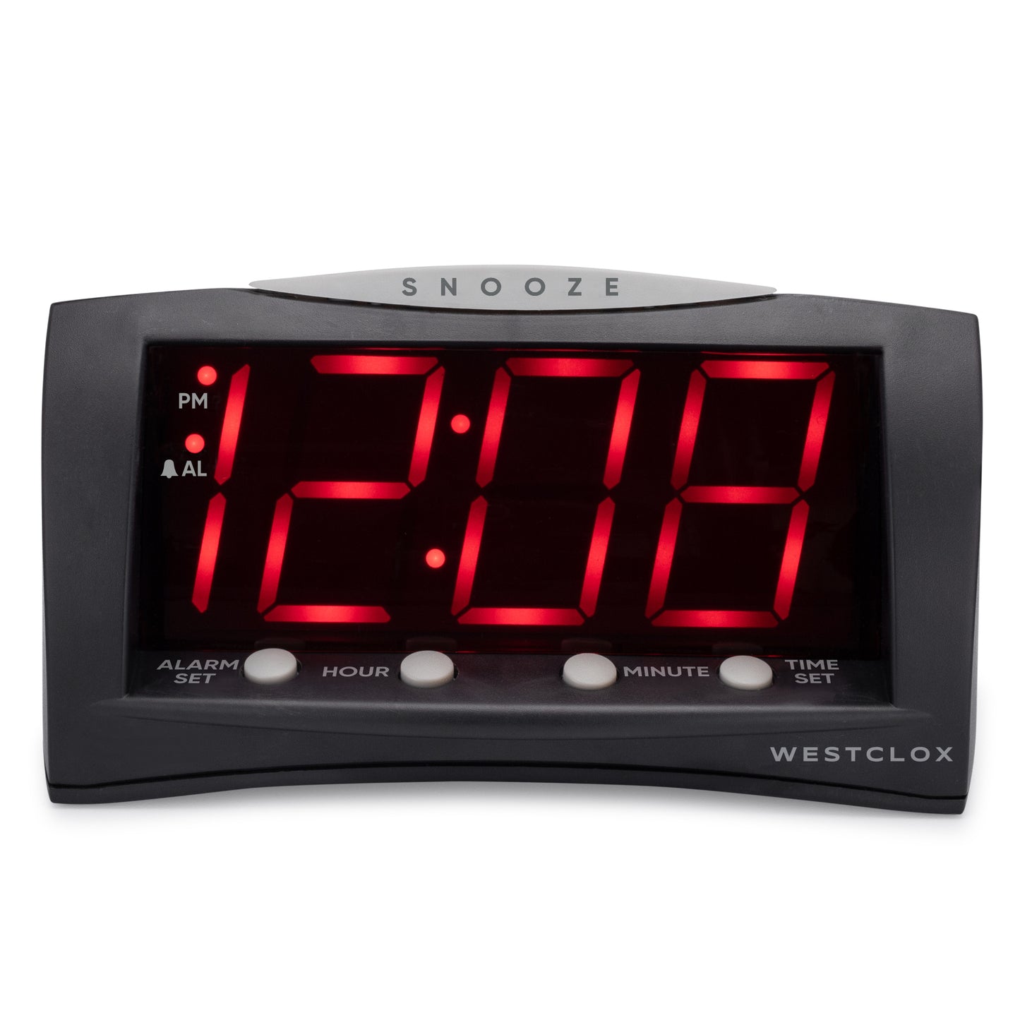Westclox Triad Snooze Alarm Clock LED Black