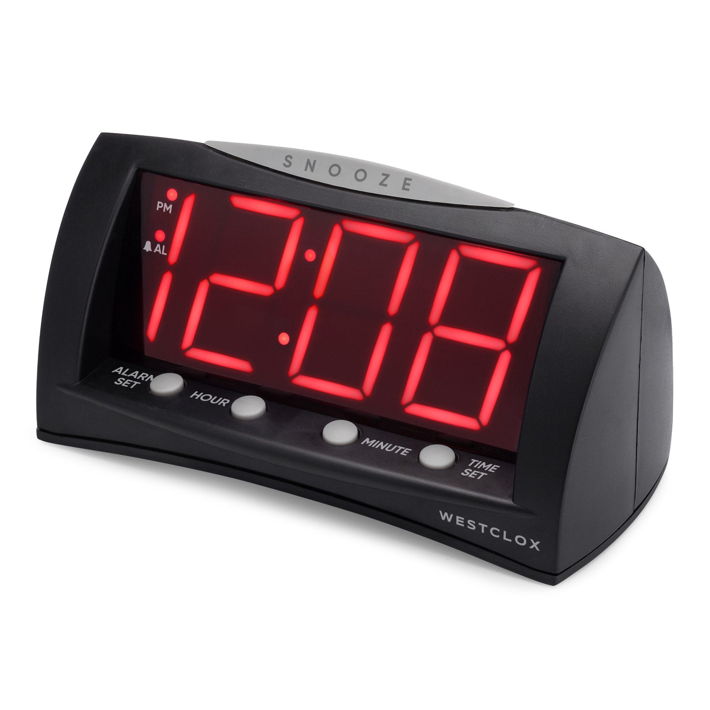 Westclox Triad Snooze Alarm Clock LED Black