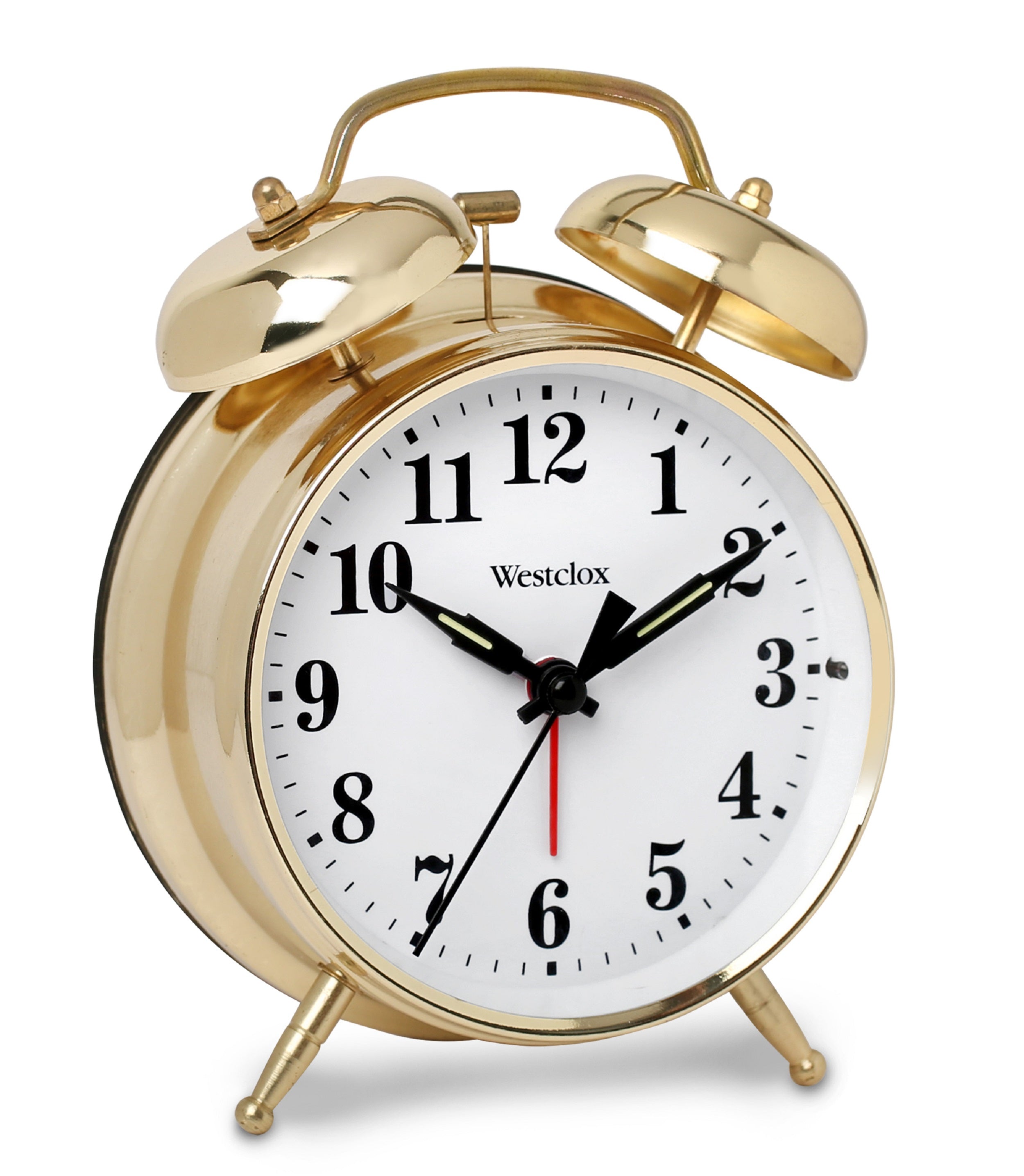 Westclox Twin Bell Alarm Clock, Loud Bell Alarm, Polished Go – The