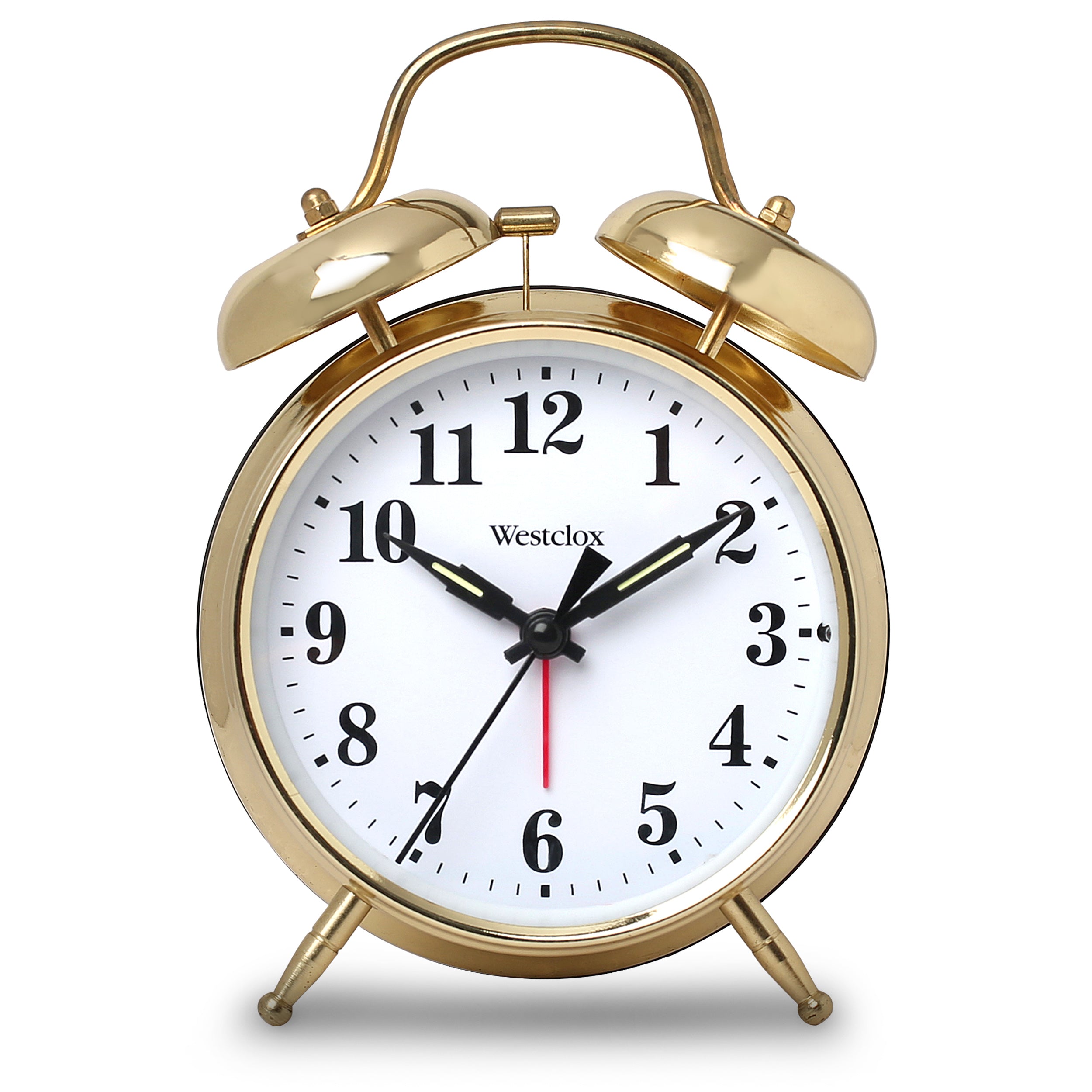 Westclox Twin Bell Alarm Clock, Loud Bell Alarm, Polished Go – The