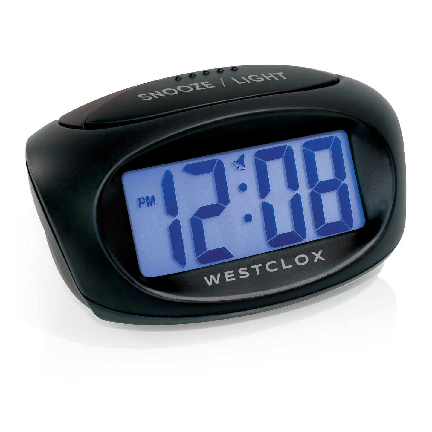 Westclox 1" LCD Alarm Clock – Large Digits with Blue Backlight