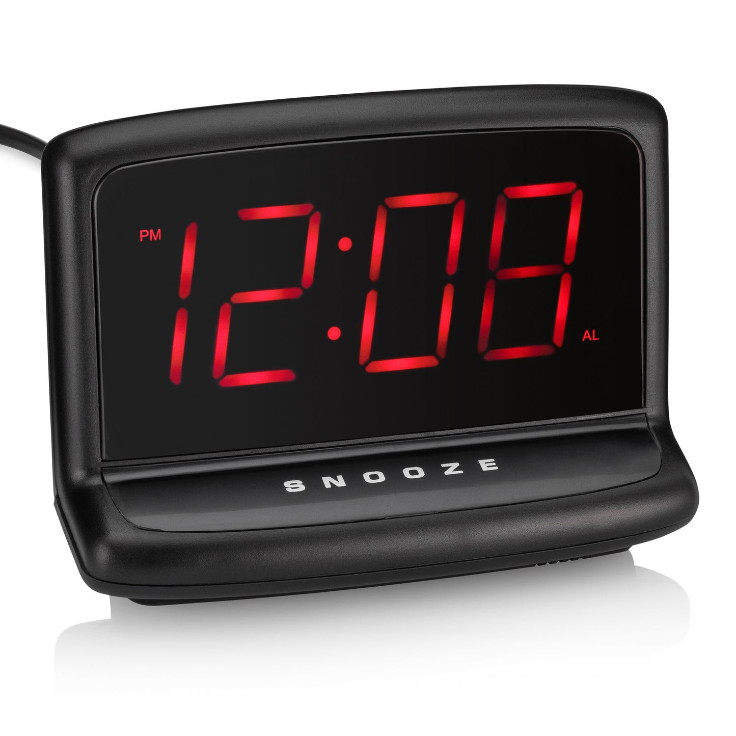 Westclox Large Digit LED Alarm Clock – 1.4" Red Display with Oversized Snooze