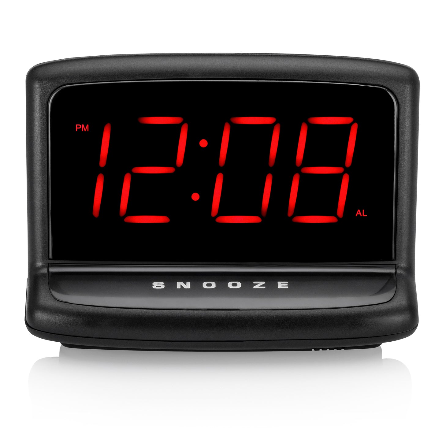 Westclox Large Digit LED Alarm Clock – 1.4" Red Display with Oversized Snooze