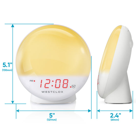 Westclox Sunrise-Sunset Simulator Alarm Clock with Dimmable Nightlight