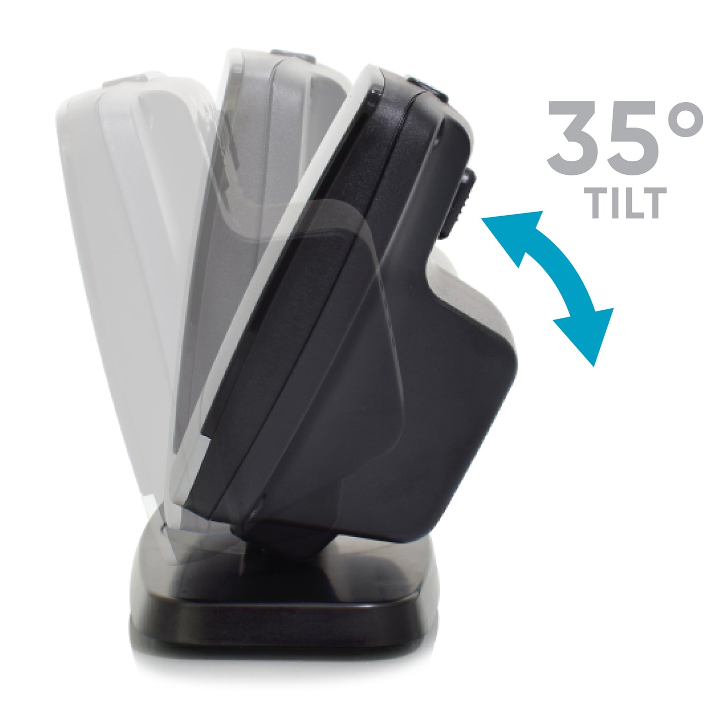 Westclox 1.8" Tilt & Swivel LED Alarm Clock with USB Charging