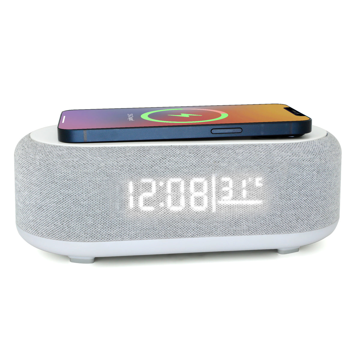 Westclox Digital Alarm Clock with Wireless Charging, Night Light, and Dimmer