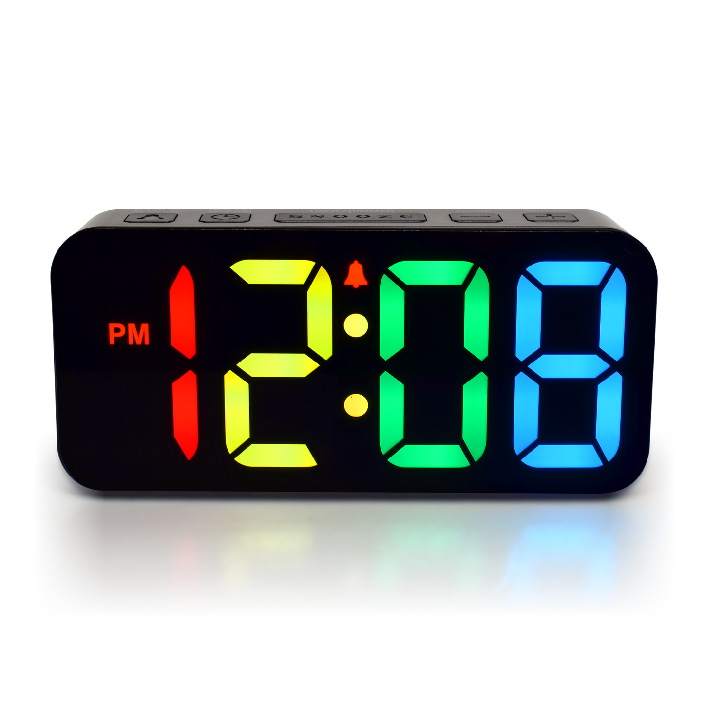 Westclox 2" RGB Color Changing LED Alarm Clock with USB-C Charging