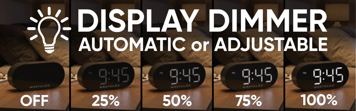 Westclox Battery or Electric Digital Alarm Clock – Green LED Display with Adjustable Brightness