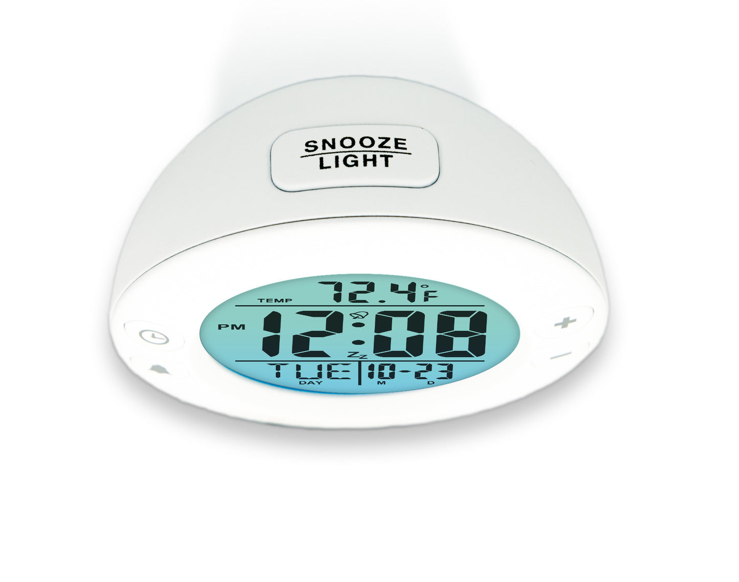 Westclox Round LCD Alarm Clock – Color Fade Backlight Display