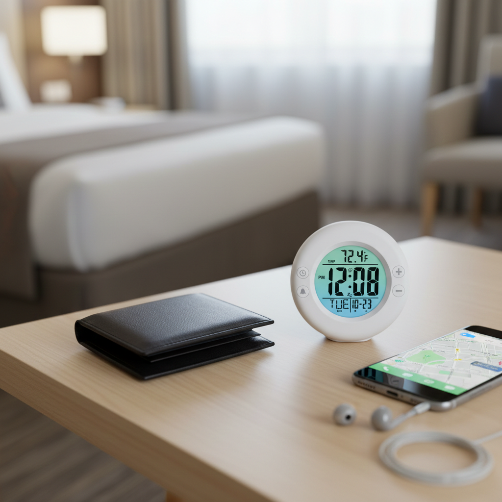 Westclox Round LCD Alarm Clock – Color Fade Backlight Display