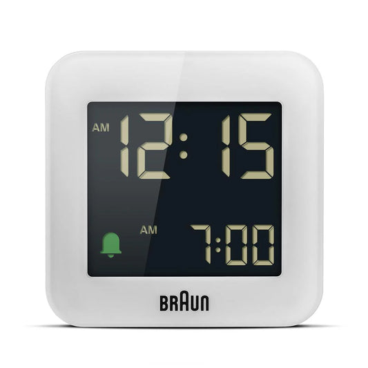 Braun BC08 Digital Travel Alarm Clock – White