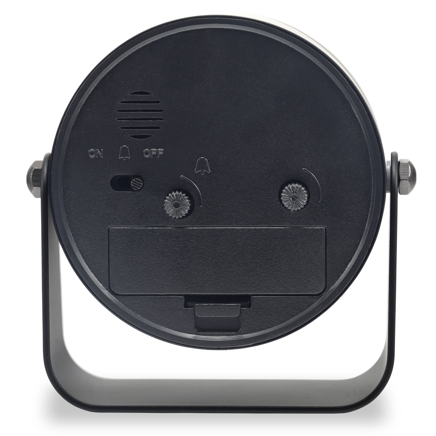 Westclox Compact Analog Alarm Clock, 4.1 Inch Black Bedside Clock with Snooze and Adjustable Tilt