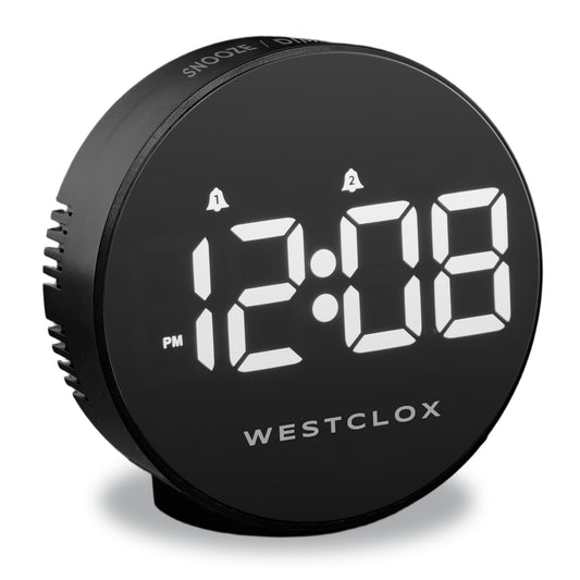 Westclox FM Digital Clock Radio with Automatic Time Setting – Dual Alarm Clock Radio with USB Charging