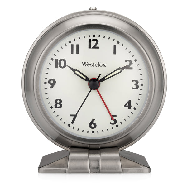 Westclox Metal Alarm Clock, Loud Alarm, Nickel Finish, Dome – The