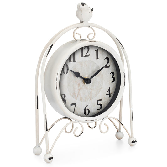 Westclox Whimsical Vintage Bird Metal Table Clock