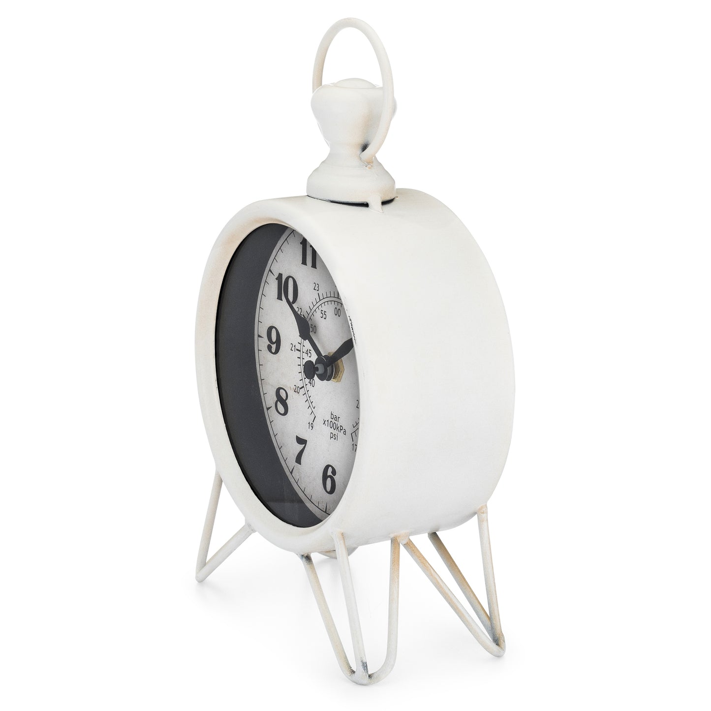 Westclox Nautical White Metal Table Clock
