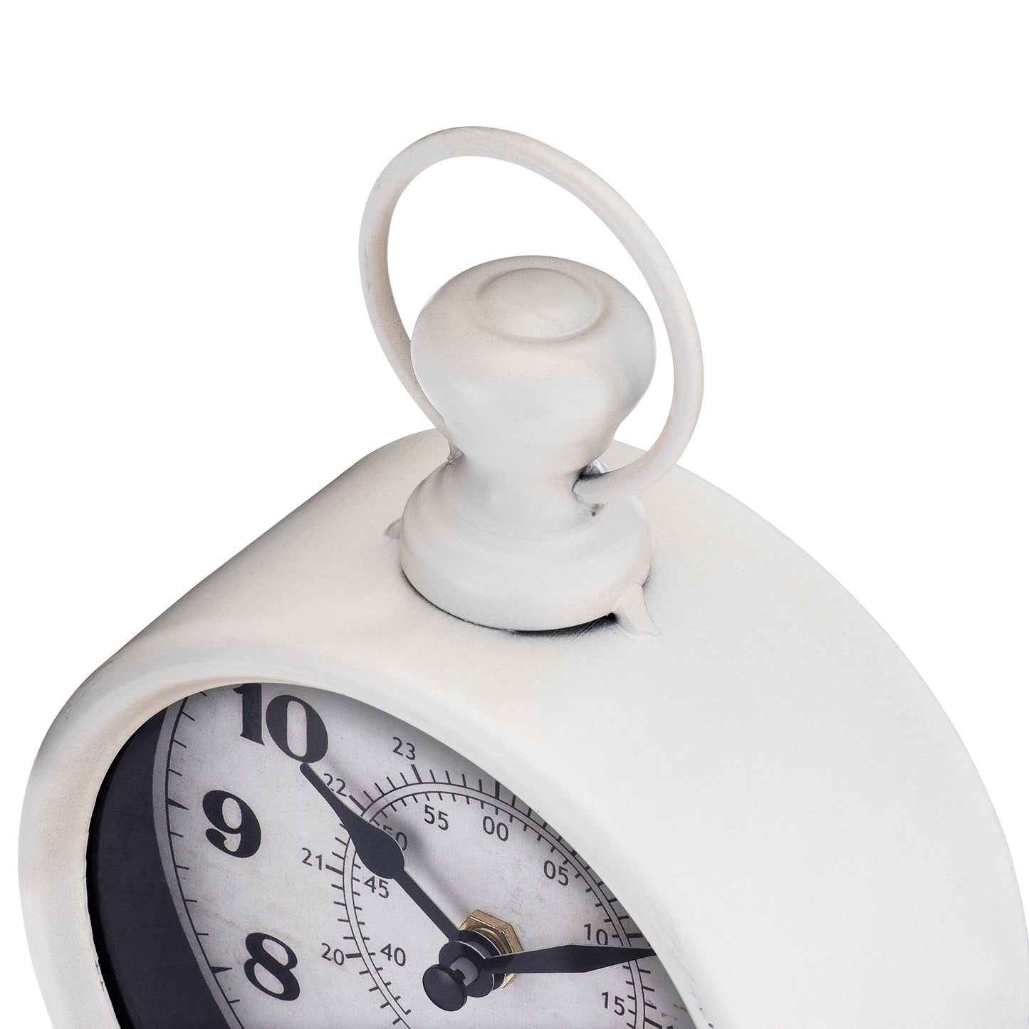 Westclox Nautical White Metal Table Clock