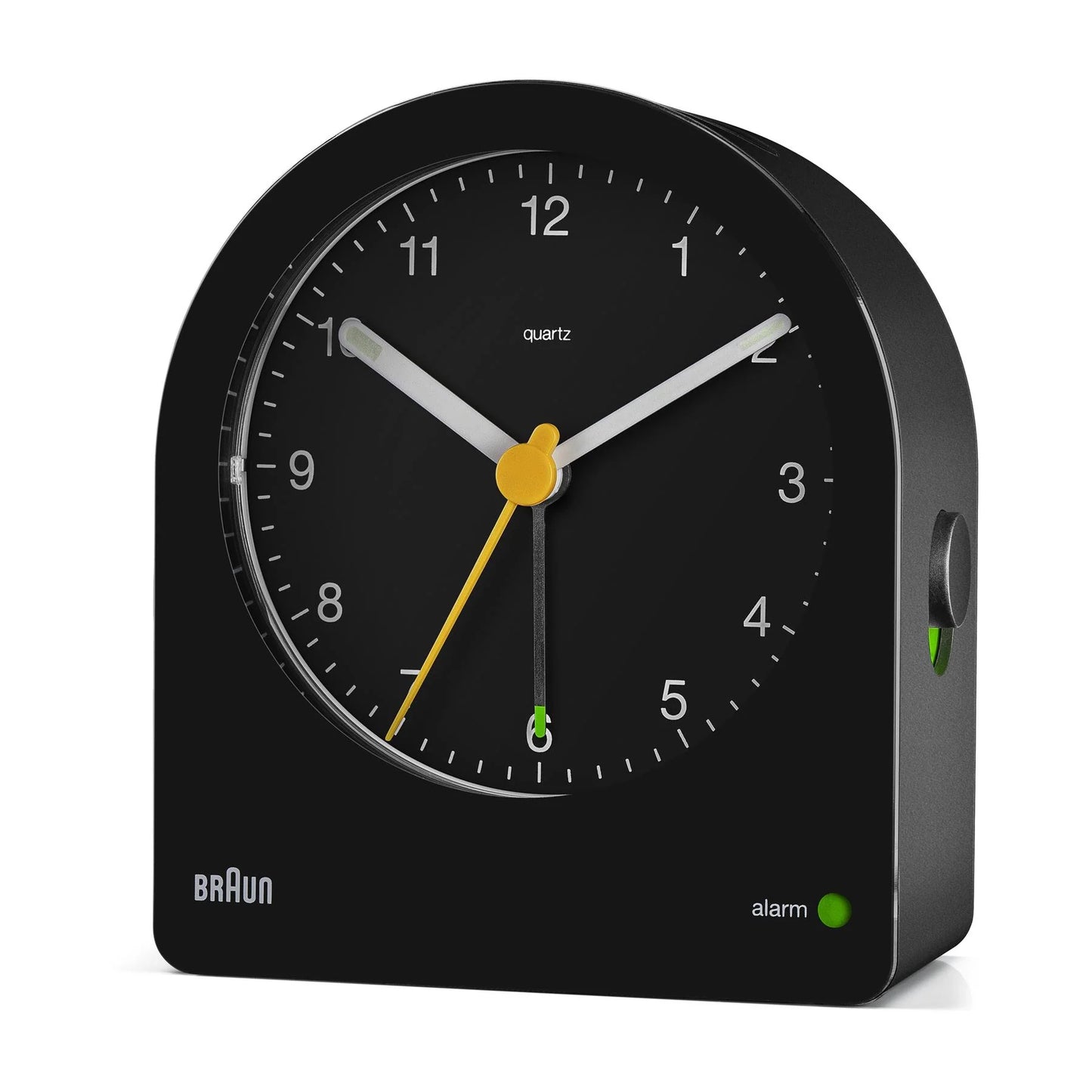 Braun BC22 Analogue Alarm Clock – Continuous Backlight & Quiet Quartz (Black)