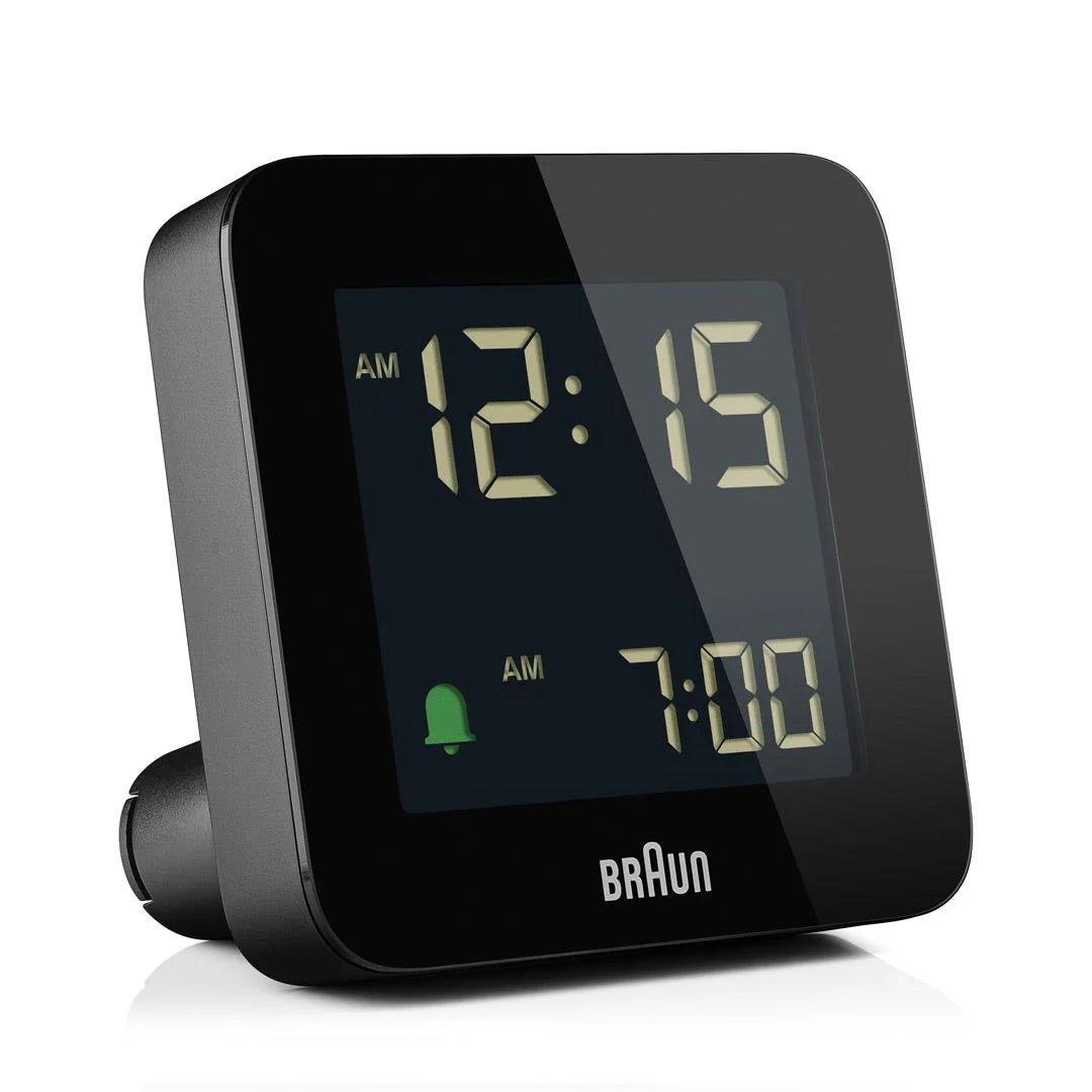 Braun BC09 Digital Alarm Clock – Reverse LCD & Crescendo Alarm (Black)