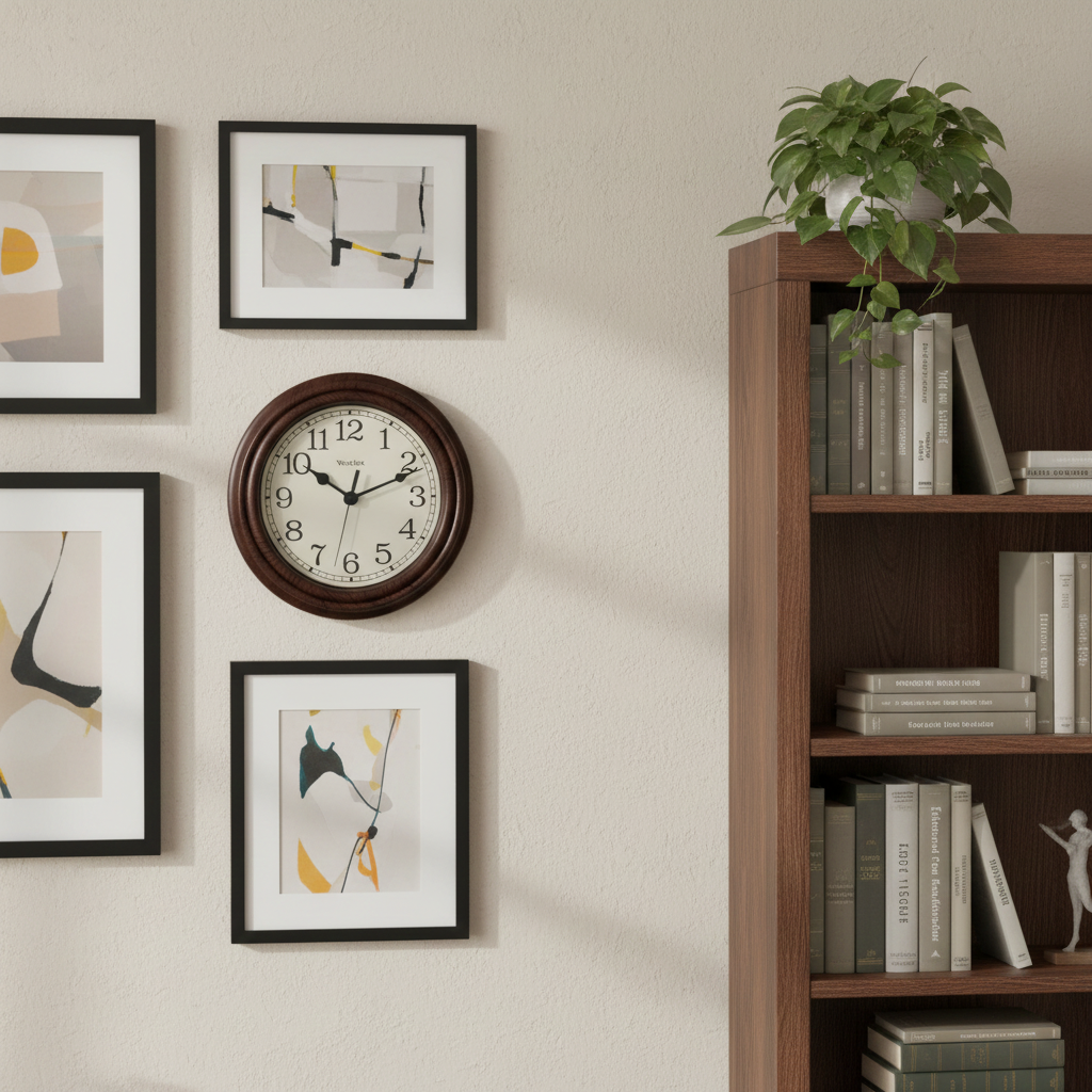 Westclox 10" Traditional Woodgrain Wall Clock – Classic Wood Look