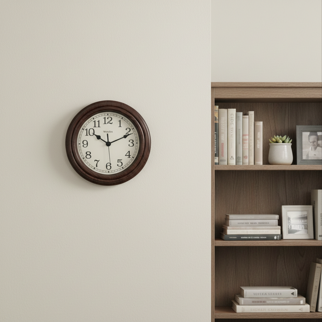 Westclox 10" Traditional Woodgrain Wall Clock – Classic Wood Look